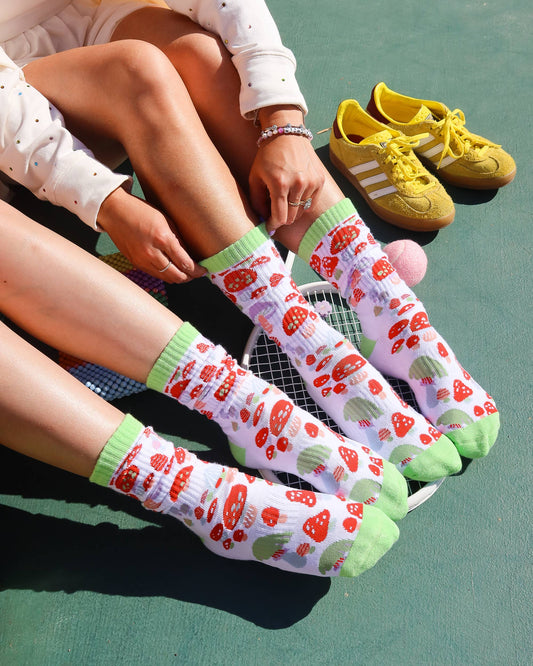 Mushroom Forest Tennis Crew Sock