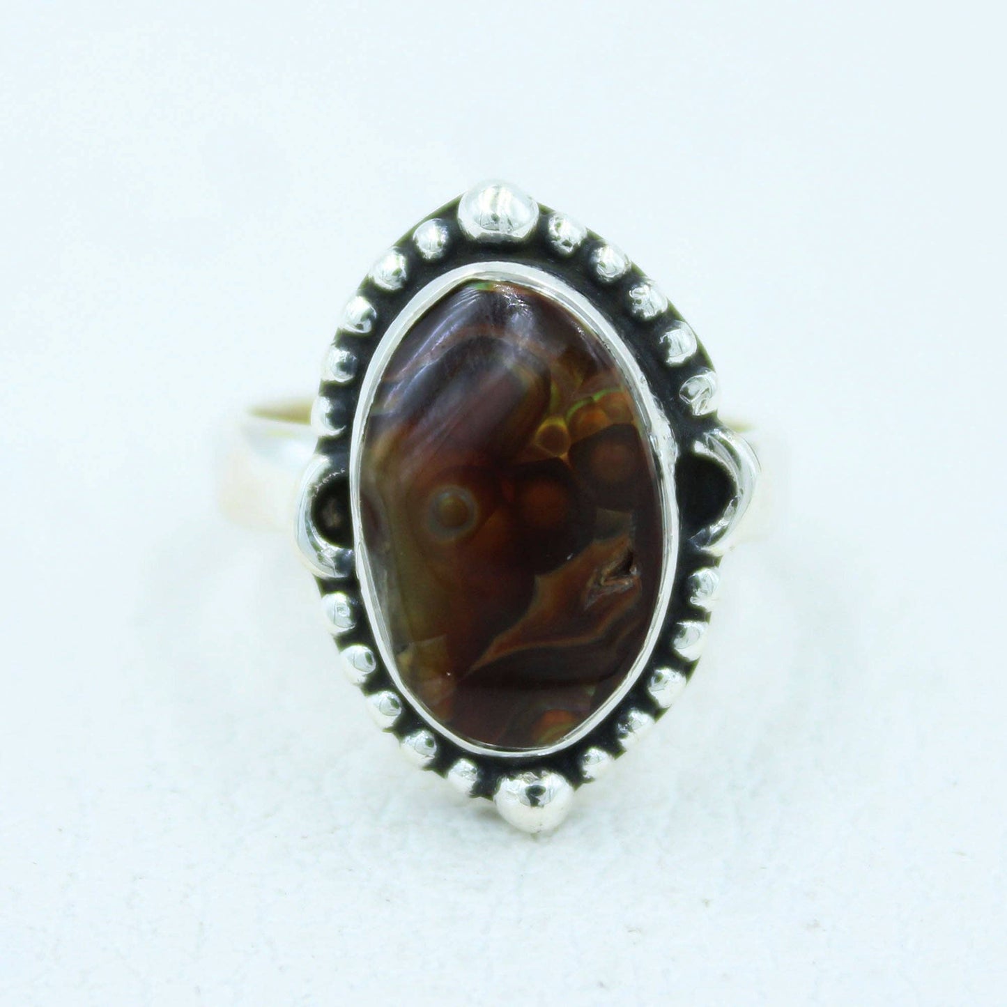 Mexican Fire Agate Silver Ring