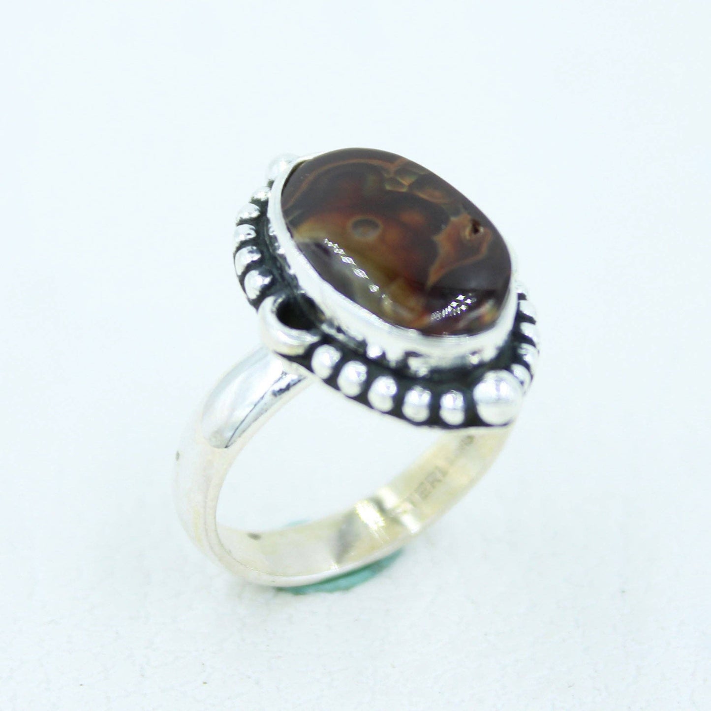 Mexican Fire Agate Silver Ring