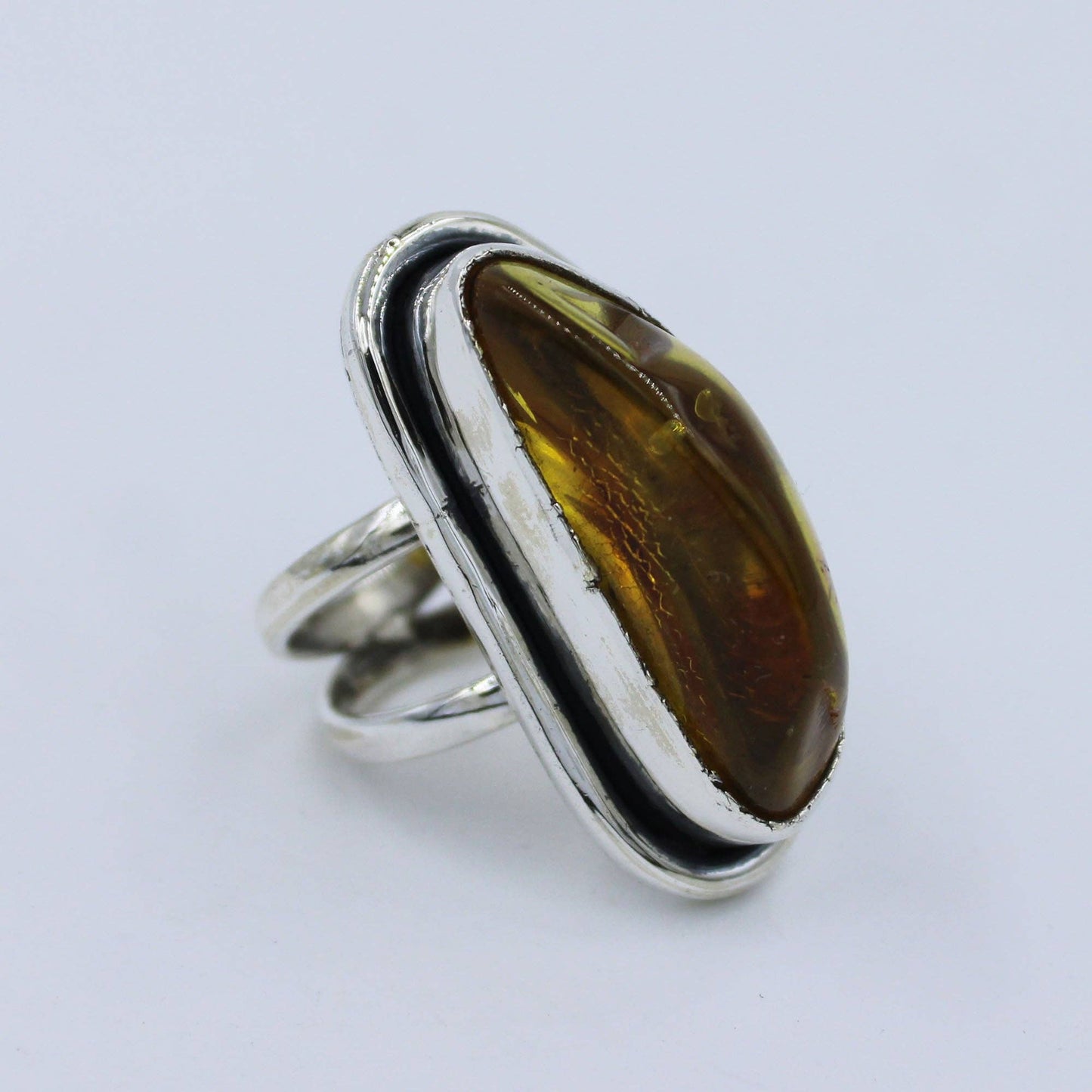 Baltic Amber 925 Sterling Silver Ring