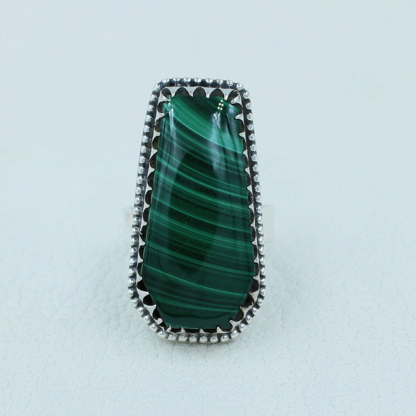 Malachite Gemstone Ring, Green Malachite Ring - Malachite Je