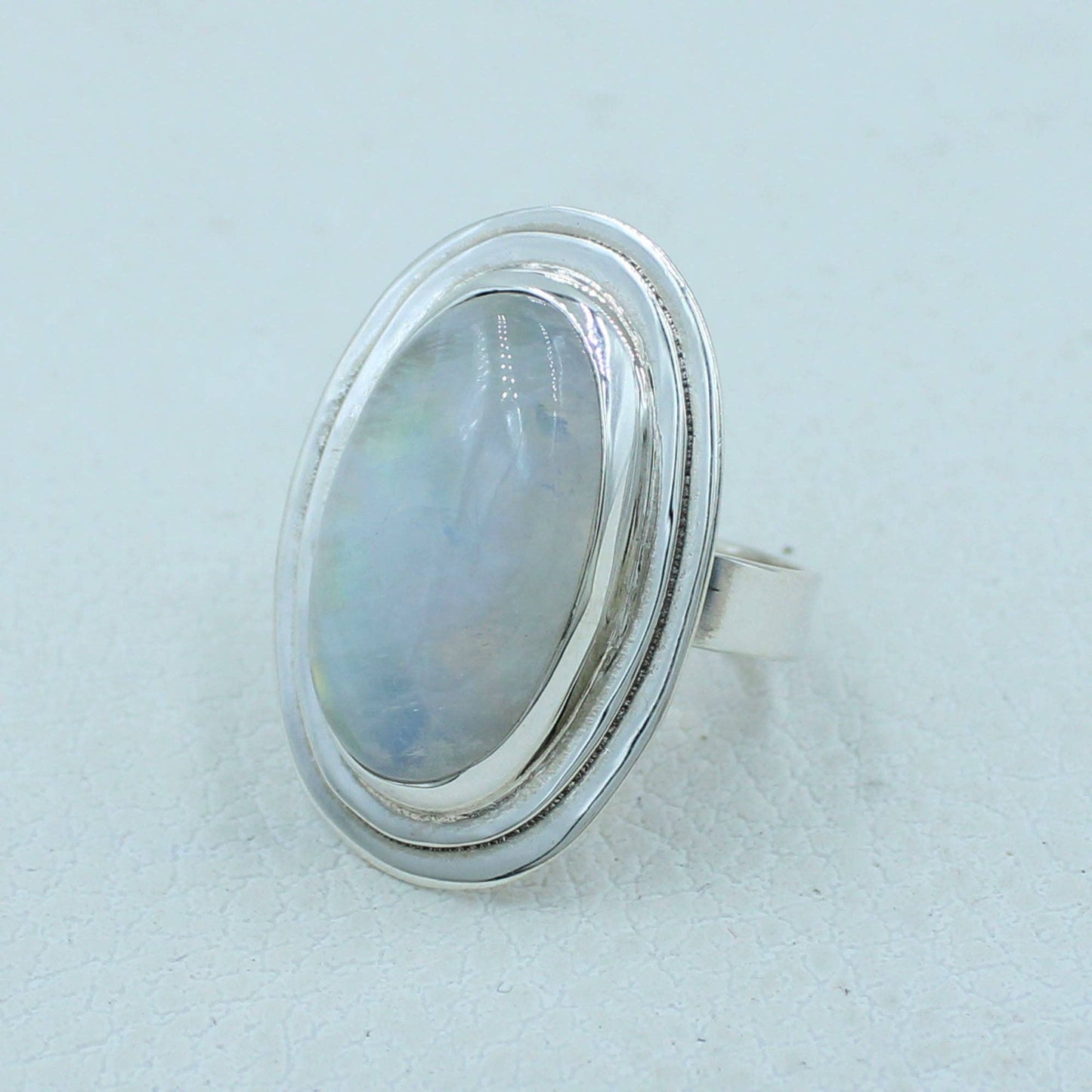 Moonstone Solid Sterling Silver Ring