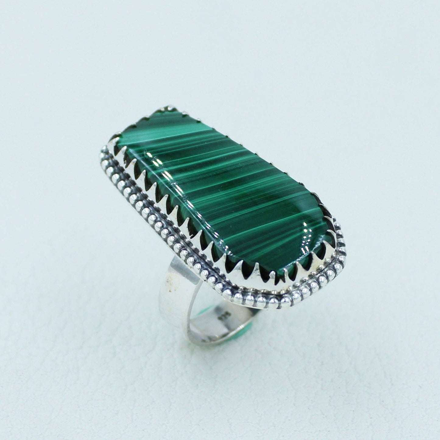 Malachite Gemstone Ring, Green Malachite Ring - Malachite Je