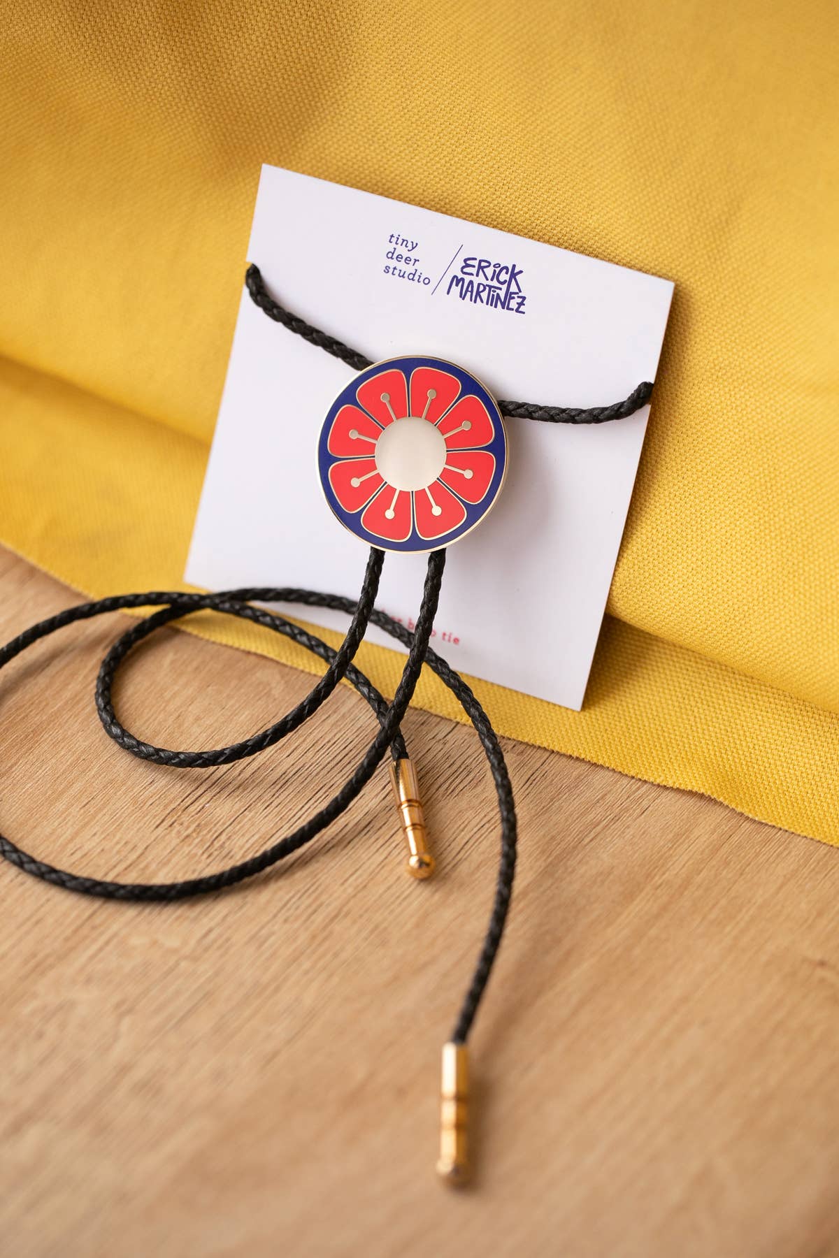 Red Floral Bolo Tie